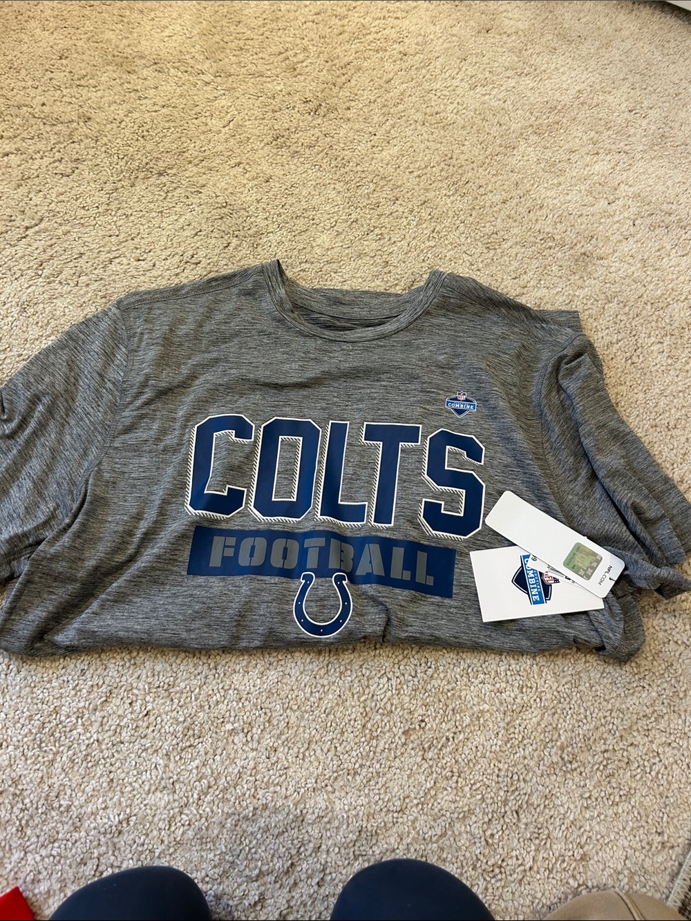 NFL Colts Gray & Navy Football Tee